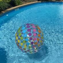 1 Strandball, große bunte aufblasbare Schwimmbad Wasserspielzeug, verwendet für Partydekorationen, Schwimmbadball, Sommer Rasen, Strand Wassersport Team aufblasbares Spiel, Partygeschenk