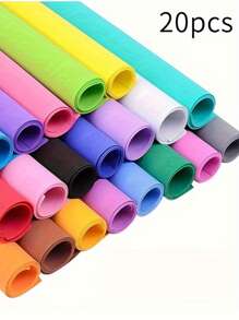 10/20pcs Colorful Foam Paper, EVA Foam Board, For Handicraft, DIY, Gift Wrapping, Christmas, Halloween, New Year, Valentine'S Day, Winter