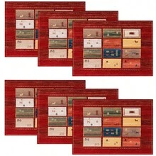 1/4/6/8/12 piezas, manteles de lino impresos lavables, almohadillas protectoras para mesa para interiores y exteriores, adecuadas para fiestas, fiestas y mesas de cocina