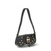 Jessica Simpson Women's Courtney Faux Leather Flap Shoulder Handbag, Meteorite - meteorite - View 4