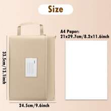 Organizador de archivos A4 - Bolsa de documento resistente de tela Oxford con asa, impermeable y portátil (opción de bolsillos simples/dobles y 5 colores), de vuelta a la escuela, útiles escolares