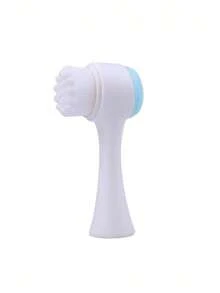 手动双面洁面刷，柔软硅胶洗脸刷，深层清洁，温和去角质，细腻肌肤 - 藍色 - 查看 6