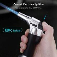 Welding Soldering Brazing Tools Refillable Butane Gas Micro Blow Torch Lighter - Silver - View 10