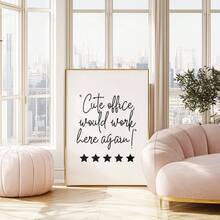 励志名言海报，适用于办公室装饰、家居及办公室墙面艺术、可爱办公桌配件、女性办公室装饰、趣味可打印工作艺术品、无框 - 彩色 - 查看 7