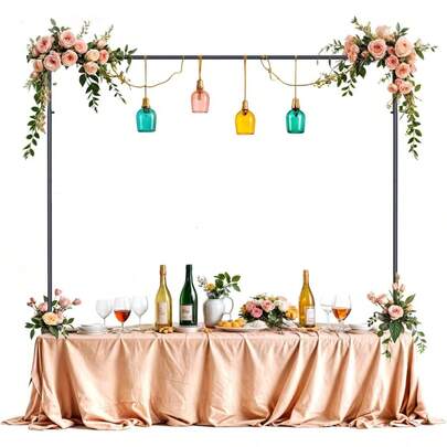 Over Table Balloon Arch Frame With Adjustable Clamps – Metal Hanging Rail Stand For Party Decorations, Wedding Table Backdrop, Birthday Celebration, Holiday And Festival Decor Display