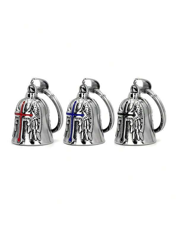 1 cloche d'ange gardien universelle pour moto et vélo, cloche porte-bonheur d'ange punk rétro pour moto. Application large : la cloche de moto est très pratique à utiliser et peut être facilement suspendue sur des motos, SUV, vélos, camions, animaux de compagnie, etc. Accessoires de porte-clés et pendentif porte-bonheur d'ange gardien de moto pour motards et cavaliers d'animaux de compagnie
