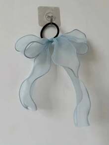 1 件红色网眼面料大蝴蝶结发带弹性波浪丝带发带，优雅温柔发带，适合各种场合的高品质发饰，家庭美容女性配饰礼品，马尾辫夹，发圈，发橡皮筋，发圈，发绳，礼物 - 彩色 - 查看 12