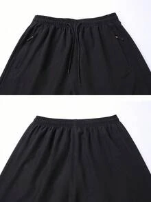 Men's Summer Casual Sports Shorts, Lightweight Quick-Dry Running Fitness Training Breathable Printed Knee-Length Shorts