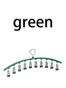 1pc Multifunctional Stainless Steel Clothespins Sock Clips Drying Rack Household Clothes Underwear Socks Organizer - Multicolor - View 13