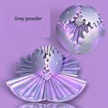 3D 打印齿轮球烦躁玩具 - 放松桌面立方体，减轻焦虑，是派对和生日礼物的理想选择（激光紫蓝色）