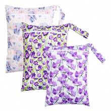 Bolsa impermeável reutilizável para roupas de banho, viagens, praia, piscina, banho, fraldas, roupas de ginástica/ioga sujas, artigos de higiene pessoal e creche. Possui um bolso com zíper e é uma ótima opção de presente para mulheres, ideal para o Natal e como ideia de presente.