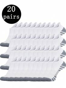 1/5/10/15/20 Pares de Meias Cano Alto Masculinas, Que Absorvem a Umidade, Resistentes a Odores, Respiráveis para Homens e Mulheres, Adequadas para Uso Diário, Corrida, Exercícios, Jogos com Bola, Ciclismo, Verão