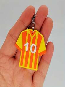 6pcs/Set Random Color PVC Soft Rubber Sports Keychains - Mini Football, Football Jerseys And Sneaker Pendants With Trophy Pattern, Great For Sports Fans, Birthday And Party Favors School Supplies,Back To School - Multicolor Football Keychain - View 6