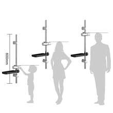 Shower Riser Rail Wall Mounted Shower Slide Bar With Soap Adjustable Shower Head Guide Rail Slide Bar Stainless Steel For Home Bathroom - 1 - 查看 6