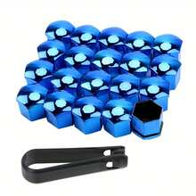 20 cái/bộ Nắp đậy đai ốc bánh xe ô tô, Nắp đậy đai ốc bánh xe ô tô 17mm, Nắp đậy trục bánh xe ô tô chống gỉ trang trí bên ngoài - Nhiều màu - Xem 8