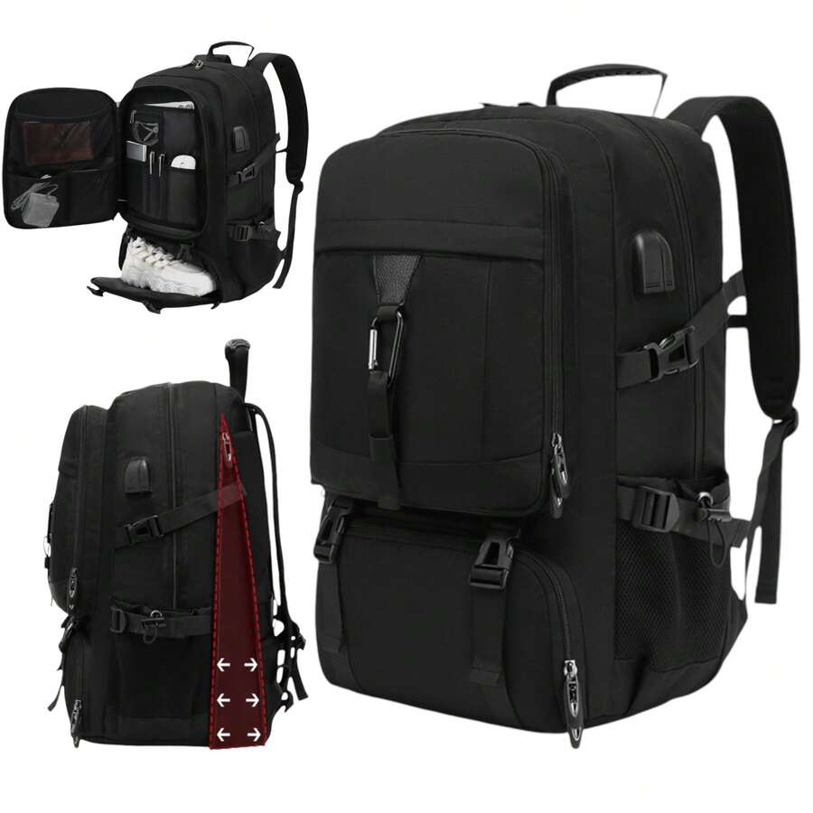 Travel Backpack For Airplane Cabin 45x36x20 For Vueling, Ryanair | Waterproof And Spacious Hand Luggage With Shoe Compartment | Multifunctional Anti-Theft Backpack For Travel And Business Trips(2210-001) - 026-80L - Xem 1