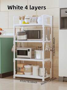 1pc No-Drill Needed Kitchen Organizer, Multi-Layer Spice Rack, Ins-Style Kitchen Storage Rack, Space Saving Storage Solution For Small Spaces