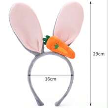 1 Stück anpassbares niedliches Kaninchen Plüsch Haarband, 2 Farben verfügbar (Weiß, Grau), süße Karotte, Hasen Ohren, dekoratives Accessoire Kaninchen Karotte Plüschtier, sinnvolles Geschenk für Anlässe wie Feiertage, Geburtstage, Partys, Jahrestage, Weihnachten, Thanksgiving, perfekt für beste Freundin, Freundin, Mutter