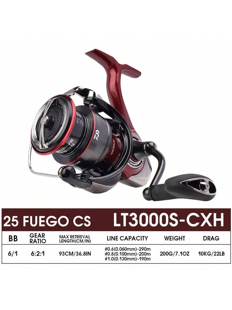 2025 DAIWA FUEGO CS Spinning Reel, 6+1 Bearings, Light Body