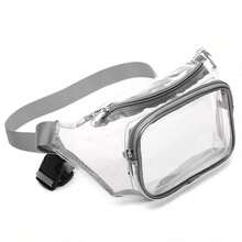Stadium-Approved Clear Fanny Pack – Adjustable Belt Bag For Concerts & Sports Events | EventGo Series - Young Grey - View 1