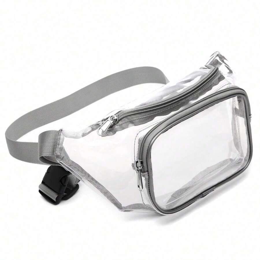 Stadium-Approved Clear Fanny Pack – Adjustable Belt Bag For Concerts & Sports Events | EventGo Series - Young Grey - View 1