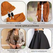 Set Of 3 Vintage Sweater Shawl Clips - Vintage Cardigan Tie Clips For Women And Girls - Perfect For Dress Shirt And Brooch Accessories Women Valentine's Day (Gold, Silver) - Multicolor - View 7