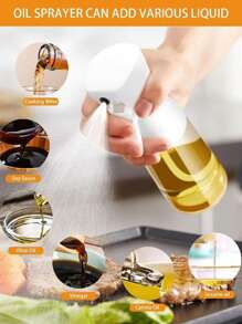 1pc Olive Oil Cooking Spray Bottle, Glass Oil Dispenser Bottle Sprayer, Refillable Oil & Vinegar Mister Sprayer Bottle, Air Fryer High Pressure Sprayer Bottle - Polypropylene, Dual-Use Oil Sprayer & Mister, Cookout Gift Idea For Father's Day, Mother's Day, Friends, Boyfriend, Girlfriend, Family, Teacher, Coworker, Halloween, Christmas (Random Color And Style)