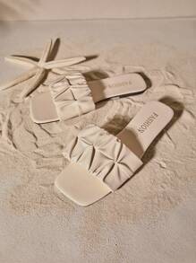 Tropiscape أحذية نسائية كاجوال مريحة بتصميم مطوي بأصبع مستدير، مناسبة للاستخدام اليومي والعطلات الشاطئية والشتاء والأعياد