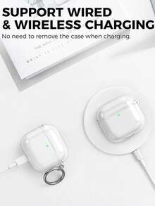 1 Bút vệ sinh + 1 Vỏ trong suốt phù hợp với tai nghe Bluetooth không dây Pro 3 thế hệ thứ 4 - trắng - Xem 5