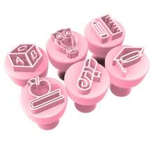 Kit Carimbos para Brigadeiro Docinho Dia dos Professores com 6 peças