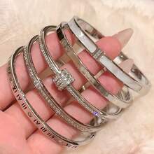 Exquisite 925 Silver-Plated Stainless Steel Fashion Bracelet, Waterproof Women Jewelry - Silver - View 10