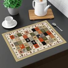 1/4/6/8/12 piezas, manteles de lino impresos lavables, almohadillas protectoras para mesa para interiores y exteriores, adecuadas para fiestas, fiestas y mesas de cocina