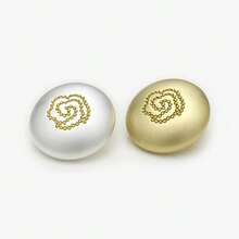 10pcs 12mm Gold Round Small Button Suitable For Shirts, Fashionable Rose Design Clothes Decoration Button, DIY Sewing Accessories Metal Button For Coat - Multicolor - View 7