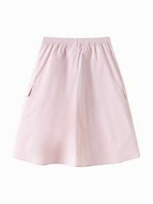 Balabala Tween Girl 粉色 2025 夏季新款雨伞工装裙