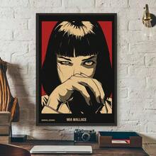 1 件低俗小说电影动漫海报艺术墙防水家居客厅卧室酒吧美学装饰礼物可选相框 - 彩色 - 查看 27