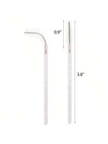 100/500pcs Disposable Mascara Wands Eyelash Brush Spoolies For Eyebrow Eye Lash Extension (Pink, White) - Multicolor - View 5