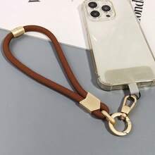 Adjustable Elegant Braided Nylon Wrist Strap With Metal Clasp - Durable, Lightweight Phone Lanyard And Keychain, Suitable For Daily Carry, Anti-Slip, Secure Attachment, Phone Wrist Strap - Multicolor - View 7