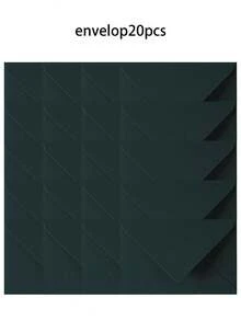 16pcs/Set, Including 3 Envelopes, 10 Sheets Of Writing Paper, And 3 Wax Seals. Suitable For Office Envelopes, Wedding Invitations, Premium Green Envelopes, Greeting Cards, Letter Paper, And Wax Seals. Perfect Gift For Friends. - Advanced dark green - View 13