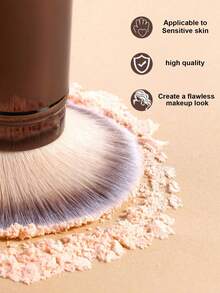 3支装专业可伸缩面部化妆刷，腮红粉底刷，合成软毛刷，适用于液体化妆品，适合居家或外出使用，包括粉底刷、遮瑕刷、腮红刷、修容刷、古铜粉刷、散粉刷等。 - 咖啡棕 - 查看 7