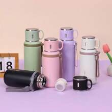 New 2-In-1 Insulated Water Cup With Lid, High-Quality Teacup Set For Men & Women, Large Capacity Stylish Water Bottle With Tea Infuser Back To School