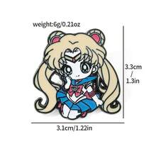 1pc Fashionable And Exquisite Cartoon Anime Brooch, Youthful And Beautiful Tsukino Usagi Kawaii Bag Decoration Suitable For Daily Wear - Multicolor - View 12