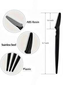 6pcs/Set Stainless Steel Eyebrow Razors - Unscented Multi-Purpose Body Hair Removal Tool, With Sharp Blades For Easy Grooming, Eyebrow Trimmer, Women's Facial Shaver, Facial Hair Remover, With Protective Case, Great Mother's Day Gift For Family