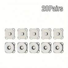 Set de 20 piezas/4 piezas/10 piezas de Botones magnéticos para coser, botones magnéticos invisibles de dibujos animados, botones magnéticos de flor de ciruelo, botones para coser, botones invisibles de metal para coser, cierres de billetera, para manualidades DIY, billetera, bolso, mochila, accesorios, set de botones para manualidades de 14mm