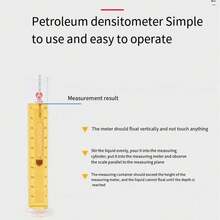 Medidor de densidad de vidrio diésel reutilizable de 0,800 a 0,900 con tubo de ensayo de 500 ml - transparente - Ver 2
