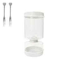 1pc 7 Inch / 7 .48 Inch Black Pickle Container With Strainer Wet Bring Two Forks And Dry Separation Pickle And Olive Jar Blue Leakproof Airtight Food Containers Upside Down Pickle Container Reusable For Food Storage Cucumber Olives Glass Material Is Leak-Proof Kitchen Storage Tank (White And Green Pickle - Multicolor - View 11