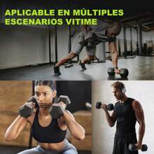 2 Mancuernas Hexagonales De Caucho 5LB 10LB 15LB 20LB 25LB 30LB Gimnasio