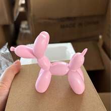 气球狗雕塑气球狗雕像 - 气球动物装饰可爱动物工艺品雕像 - 桌面架子装饰品适用于家庭卧室客厅装饰、学校用品、返校