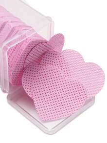 1080pcs Square Lint-Free Nail Polish Remover Pads, 200pcs Heart-Shaped Lint-Free Nail Polish Remover Pads, Eyelash Glue Bottle Cleansing Wipes - Multicolor - View 6