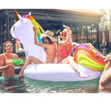 1pc Inflatable Unicorn Pool Float, Adult-Sized Colorful Unicorn Lounger, PVC Water Sofa Suitable For Swimming Pool, Beach, Outdoor, Festival, Birthday Party