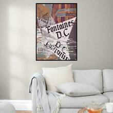 1 幅 Fontaines D.C. 浪漫海报帆布画现代家居客厅卧室工作室装饰墙面艺术装饰礼物可选画框 - 彩色 - 查看 19